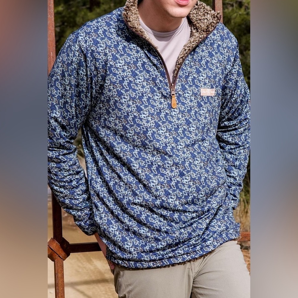 USA PALM Reversible Sherpa 1/4 zip sz M-L